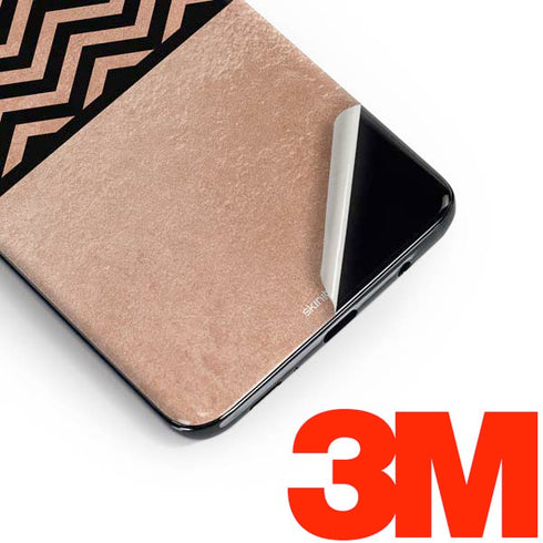 Rose Gold Chevron Split Galaxy S10 Skin