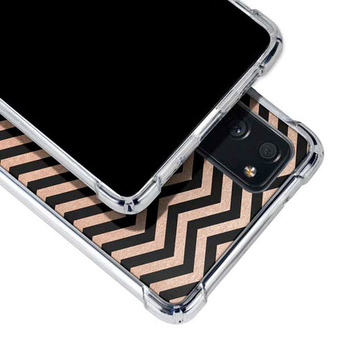 Rose Gold Chevron Split Galaxy S20 FE Clear Case