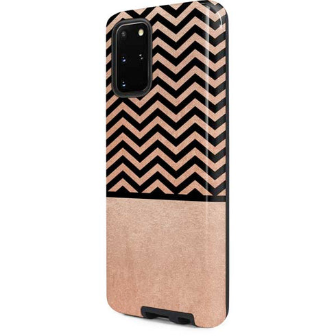 Rose Gold Chevron Split Galaxy S20 Plus Pro Case