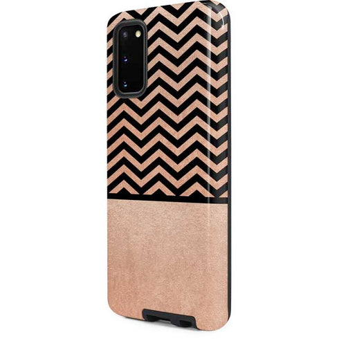 Rose Gold Chevron Split Galaxy S20 Pro Case