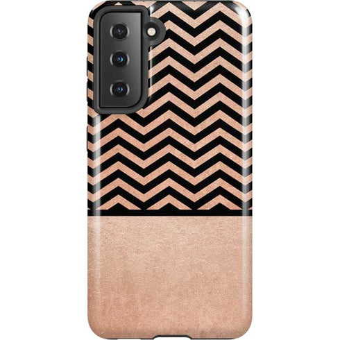 Rose Gold Chevron Split Galaxy S21 5G Pro Case