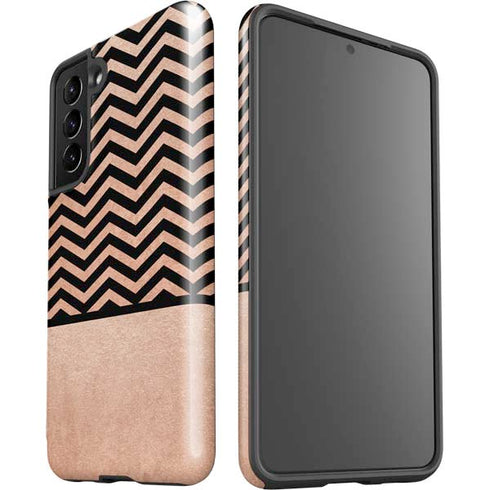 Rose Gold Chevron Split Galaxy S21 5G Pro Case
