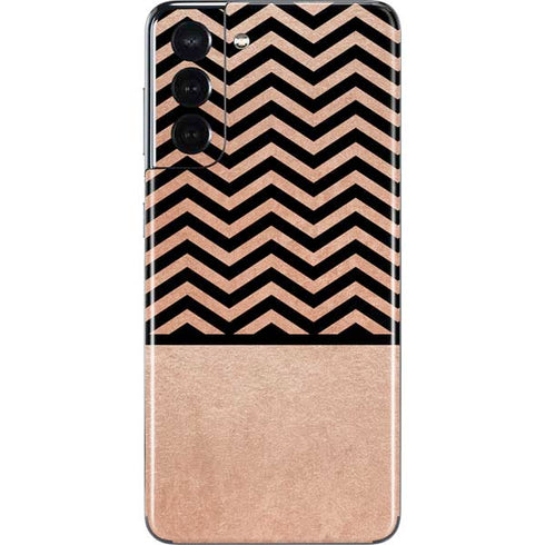 Rose Gold Chevron Split Galaxy S21 5G Skin