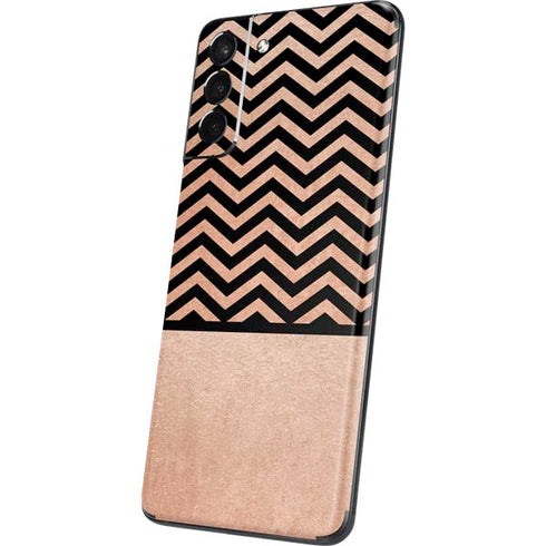 Rose Gold Chevron Split Galaxy S21 5G Skin