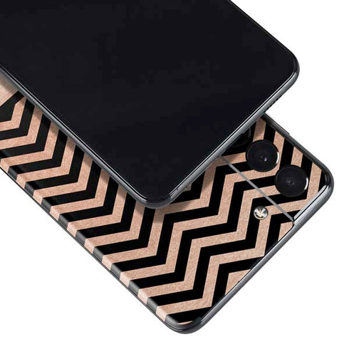 Rose Gold Chevron Split Galaxy S21 5G Skin