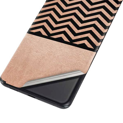Rose Gold Chevron Split Galaxy S21 5G Skin
