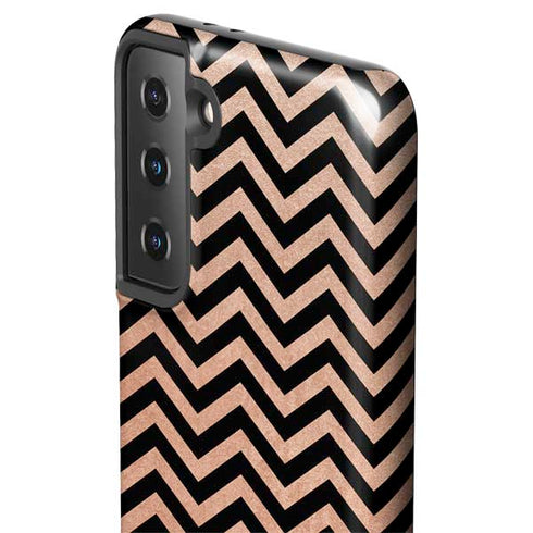 Rose Gold Chevron Split Galaxy S21 FE Pro Case