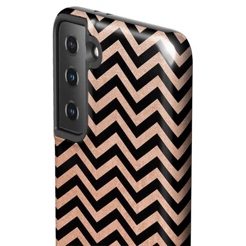 Rose Gold Chevron Split Galaxy S21 Plus 5G Pro Case