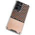 Rose Gold Chevron Split Galaxy S21 Ultra 5G Clear Case