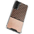 Rose Gold Chevron Split Galaxy S22 Plus Clear Case