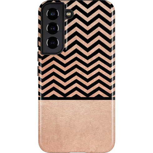 Rose Gold Chevron Split Galaxy S22 Pro Case