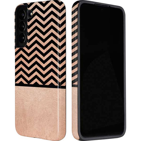 Rose Gold Chevron Split Galaxy S22 Pro Case