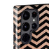 Rose Gold Chevron Split Galaxy S22 Ultra Pro Case