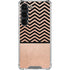 Rose Gold Chevron Split Galaxy S23 Clear Case
