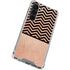 Rose Gold Chevron Split Galaxy S23 Clear Case