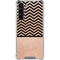Rose Gold Chevron Split Galaxy S23 Plus Clear Case