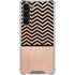 Rose Gold Chevron Split Galaxy S23 Plus Clear Case