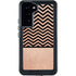 Rose Gold Chevron Split Galaxy S23 Plus Waterproof Case