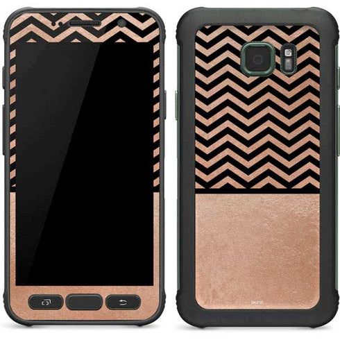 Rose Gold Chevron Split Galaxy S7 Active Skin