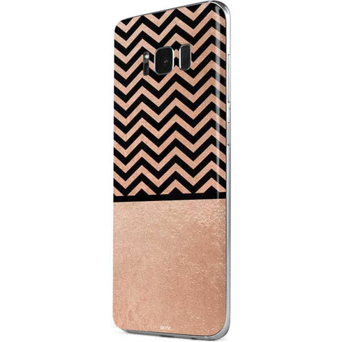 Rose Gold Chevron Split Galaxy S8 Plus Skin
