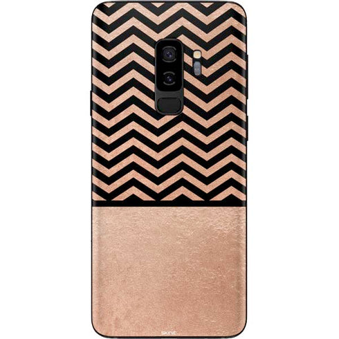 Rose Gold Chevron Split Galaxy S9 Plus Skin