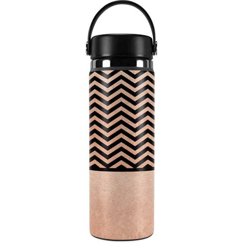 Rose Gold Chevron Split Hydro Flask 20oz Wide Mouth Skin
