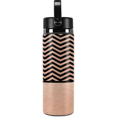 Rose Gold Chevron Split Hydro Flask 20oz Wide Mouth Skin