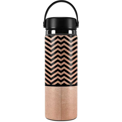 Rose Gold Chevron Split Hydro Flask 20oz Wide Mouth Skin