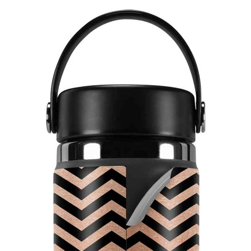 Rose Gold Chevron Split Hydro Flask 20oz Wide Mouth Skin