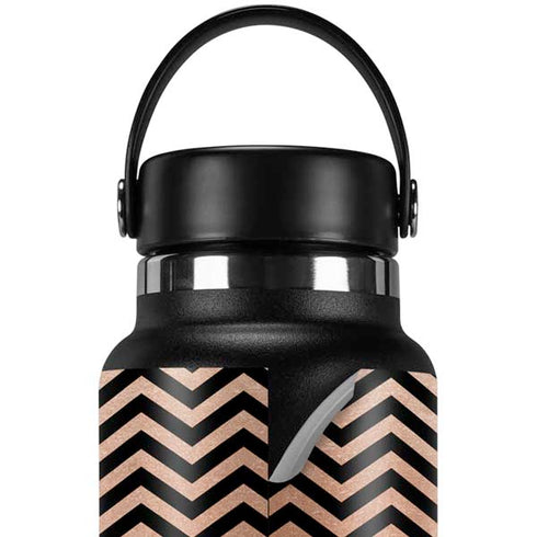 Rose Gold Chevron Split Hydro Flask 32oz Wide Mouth Skin
