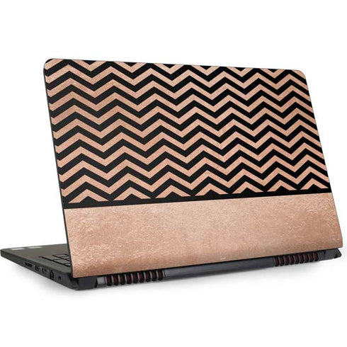Rose Gold Chevron Split Dell Inspiron Skin