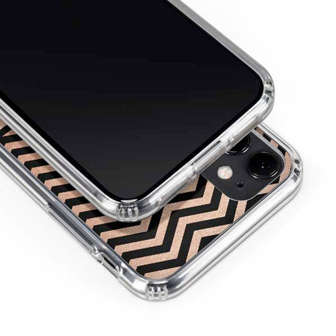 Rose Gold Chevron Split iPhone 11 Clear Case