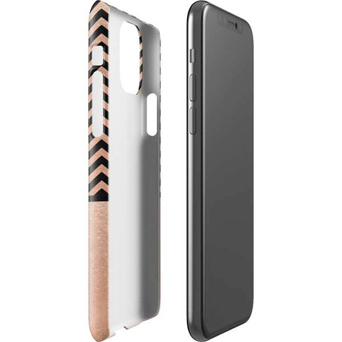Rose Gold Chevron Split iPhone 11 Pro Lite Case