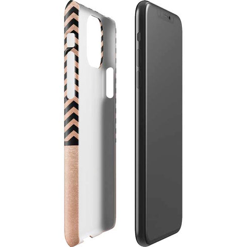 Rose Gold Chevron Split iPhone 11 Pro Max Lite Case