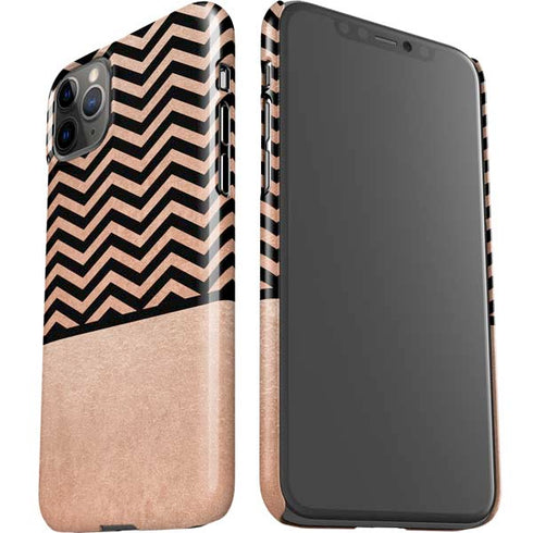 Rose Gold Chevron Split iPhone 11 Pro Max Lite Case
