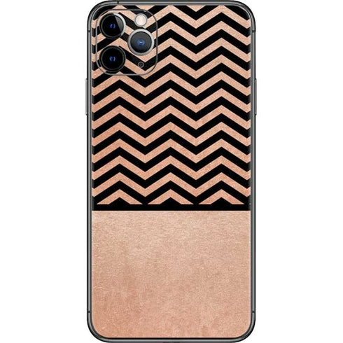 Rose Gold Chevron Split iPhone 11 Pro Max Skin