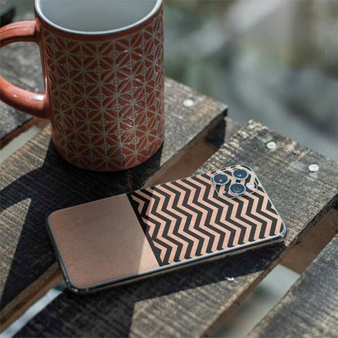 Rose Gold Chevron Split iPhone 11 Pro Max Skin