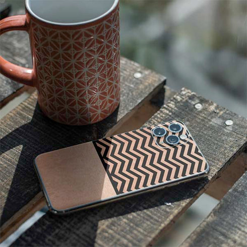 Rose Gold Chevron Split iPhone 11 Pro Skin