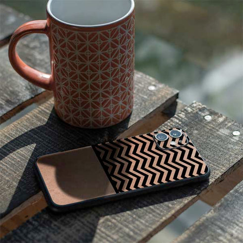 Rose Gold Chevron Split iPhone 11 Skin