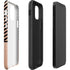 Rose Gold Chevron Split iPhone 12 Impact Case