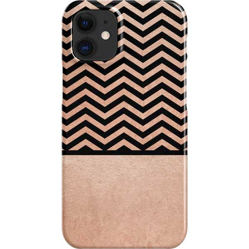 Rose Gold Chevron Split iPhone 12 Mini Lite Case