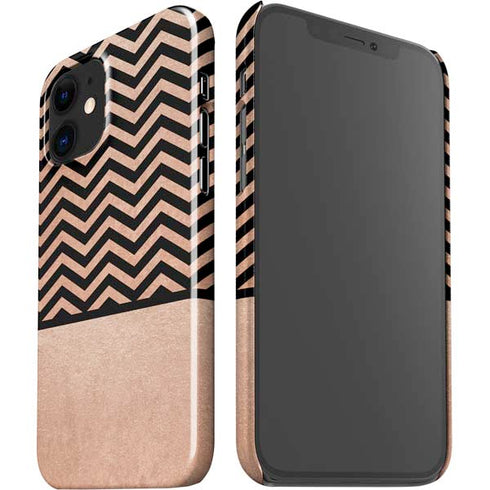 Rose Gold Chevron Split iPhone 12 Mini Lite Case