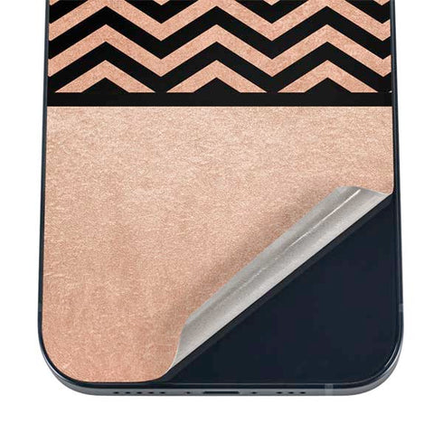 Rose Gold Chevron Split iPhone 12 Mini Skin
