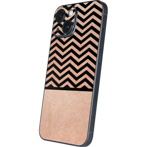 Rose Gold Chevron Split iPhone 13 Mini Skin