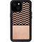 Rose Gold Chevron Split iPhone 13 Mini Waterproof Case