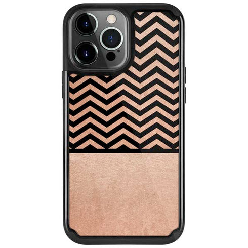 Rose Gold Chevron Split iPhone 13 Pro Cargo Case