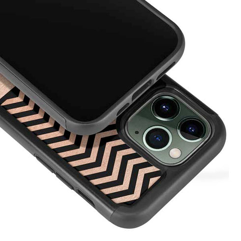 Rose Gold Chevron Split iPhone 13 Pro Cargo Case