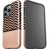 Rose Gold Chevron Split iPhone 13 Pro Impact Case