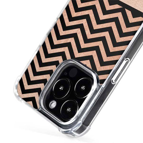 Rose Gold Chevron Split iPhone 13 Pro MagSafe Case