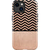 Rose Gold Chevron Split iPhone 15 Plus Impact Case
